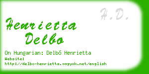 henrietta delbo business card